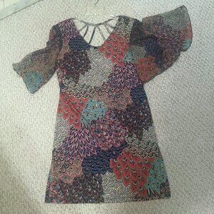 MSK Beautiful Colorful Boho Patterned Women's Dress Size M